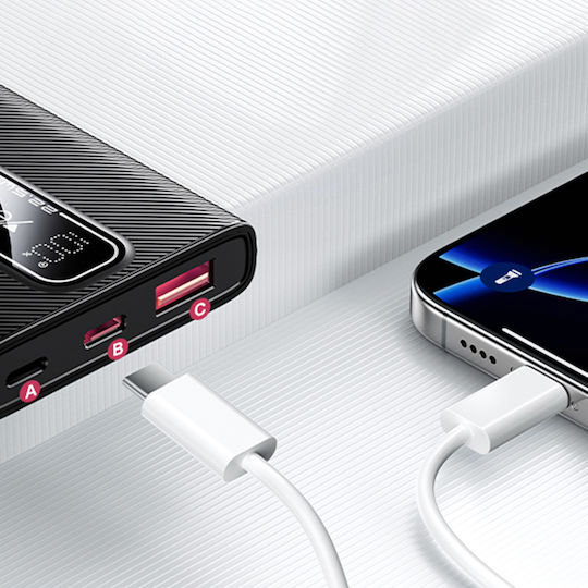 Yesido YP92 Power Bank 5000mAh 22.5W mit USB-A Ausgangsanschlüsse und USB-C Ausgangsanschlüsse Schwarz