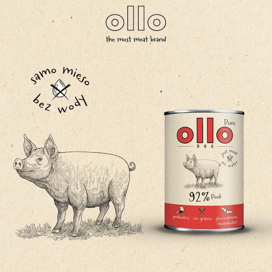 Dog Food Υγρή Τροφή Σκύλων με Χοιρινό χωρίς Σιτηρά 850gr