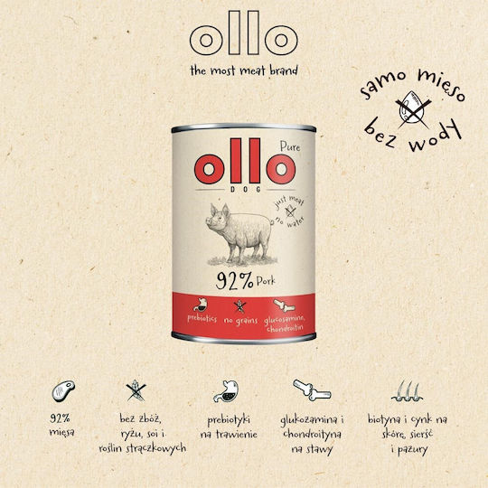 Dog Food Υγρή Τροφή Σκύλων με Χοιρινό χωρίς Σιτηρά 850gr