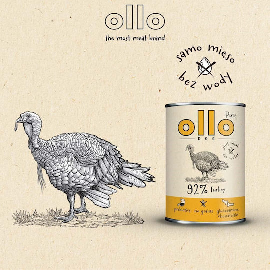Dog Food Wet Food Dogs with Turkey Grain-Free 850gr