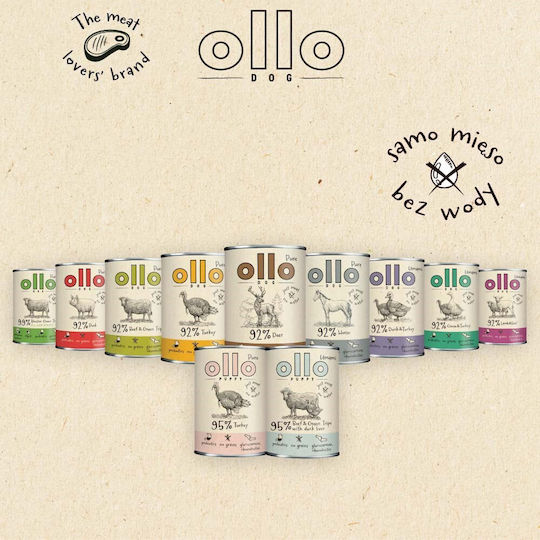 Ollo Wet Food Dogs with Turkey Grain-Free 850gr