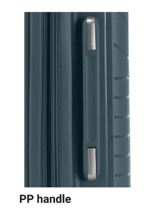 Nautica Medium Hard Travel Suitcase Gray/Green with 4 Wheels Height 65cm
