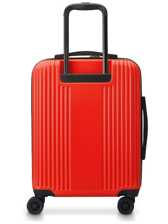 Delsey Ophelie Travel Suitcases Hard Red with 4 Wheels Set of 3pcs