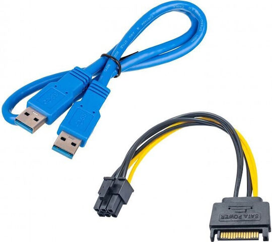 Card Riser Mining 8c Pcie V008c 4 Capacitors