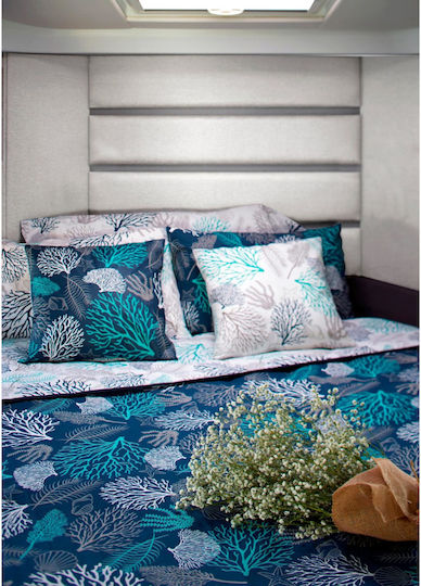 Light Double Double-Sided Cotton Blanket 270x240cm Ibiza