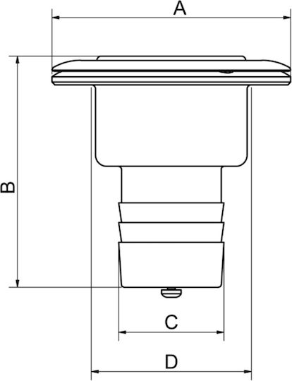 Deck Waste Cap Lock Thread 38mm