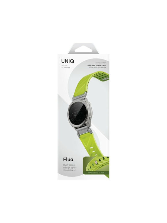 Uniq Fluo X Smart-fit Strap Garmin 22mm Lime