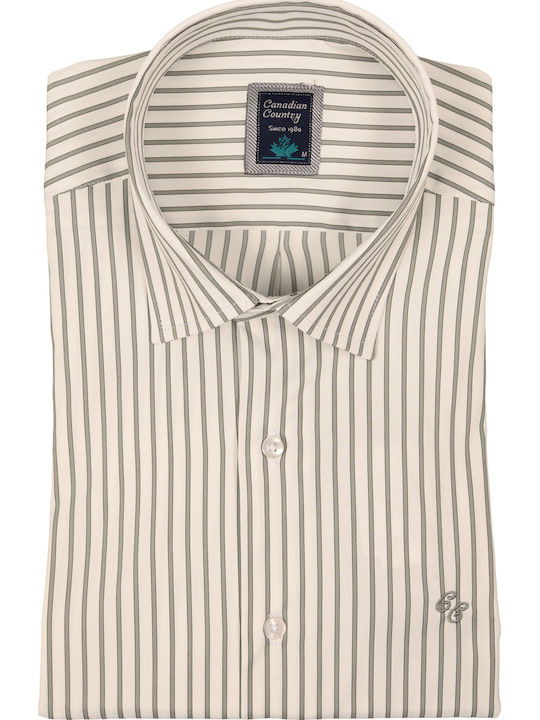 Long Sleeve Shirt In Regular Fit Striped Mint