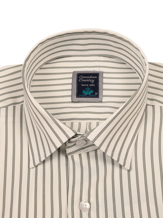 Long Sleeve Shirt In Regular Fit Striped Mint