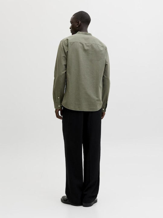Jack & Jones Long Sleeve Linen Shirt Khaki