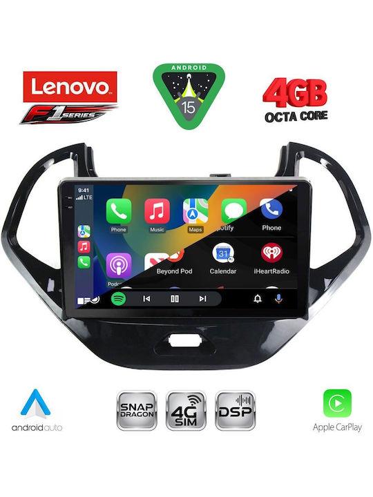 Lenovo Car Audio System for Ford Ka 2017 (Bluetooth/USB/WiFi/GPS/Apple CarPlay/Android Auto) with 9" Touch Screen
