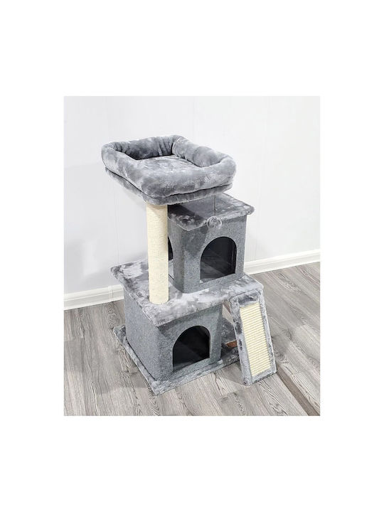 Animal Scratching Post Cat Trees Gray 3 levels 50x45x87cm