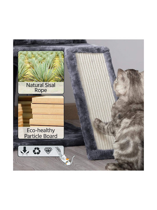 Animal Scratching Post Cat Trees Gray 4 levels 48x48x96cm
