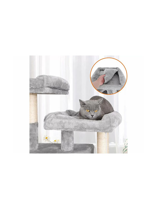 Animal Scratching Post Cat Trees Gray 5 levels 56x40x165cm