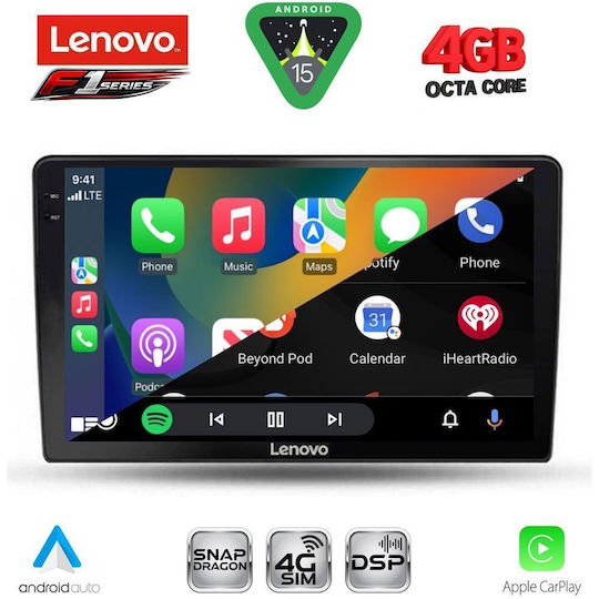 Lenovo Car Audio System for Toyota Auris 2007-2012 Bluetooth USB WiFi GPS Apple CarPlay Android Auto with 9" Touch Screen
