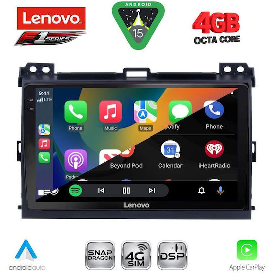 Lenovo Car Audio System for Toyota Land Cruiser 2002-2008 Bluetooth USB WiFi GPS Apple CarPlay Android Auto with 9" Touch Screen