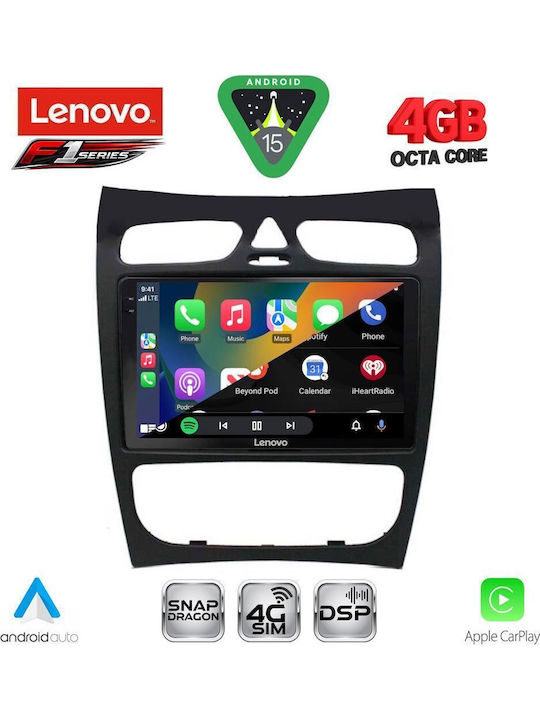 Lenovo Car Audio System for Mercedes-Benz CLK Class 2000-2004 (Bluetooth/USB/WiFi/GPS/Apple CarPlay/Android Auto) with 9" Touch Screen