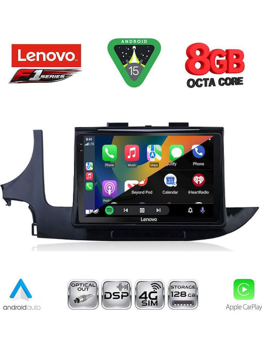 Lenovo Car Audio System for Opel Mokka 2016-2021 Bluetooth USB WiFi GPS Apple CarPlay Android Auto with 9" Touch Screen
