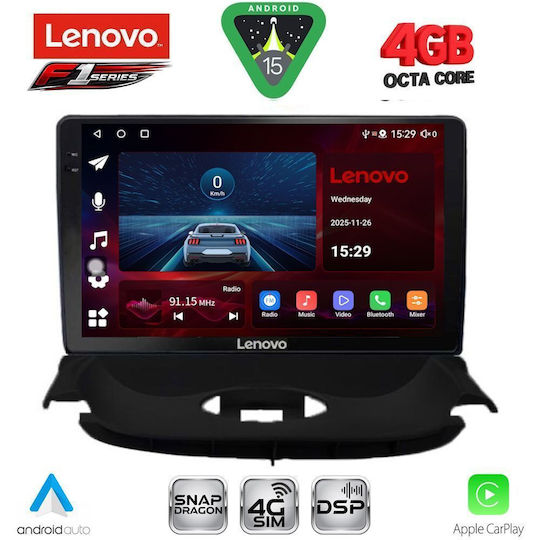 Lenovo Car Audio System for Peugeot 206 1998-2006 Bluetooth USB WiFi GPS Apple CarPlay Android Auto with 9" Touch Screen