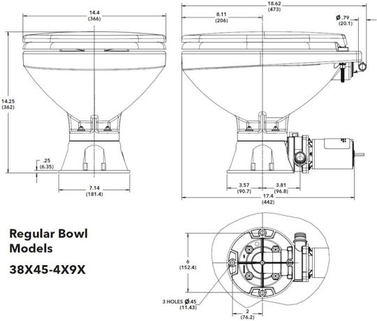 Електрическа Тоалетна Quiet Flush E2 Модел Касета Нормален Размер На Котел 12v