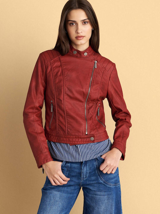Γυναικείο Biker Jacket Κόκκινο