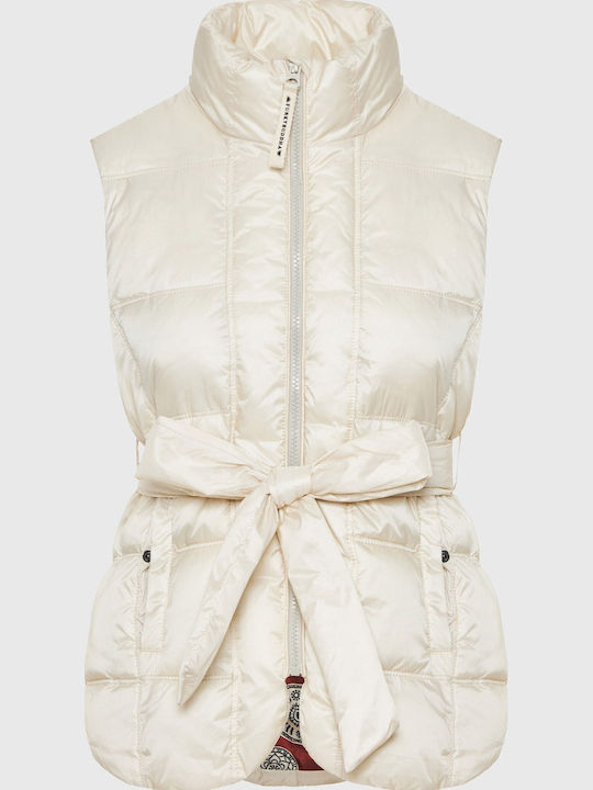 Women's Sleeveless Jacket for Spring Autumn Beige