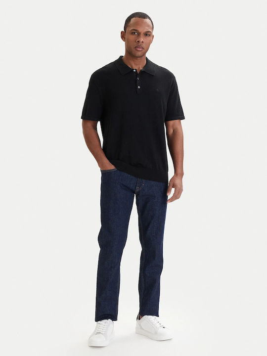Short Sleeve Polo Black Shirt