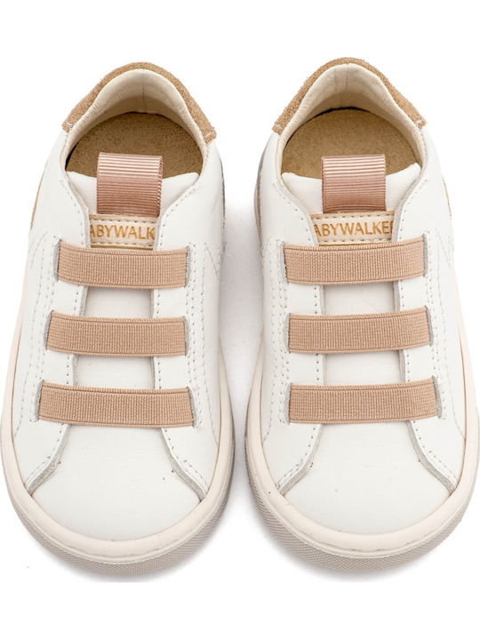 Babywalker Babywalker Leather Sneakers Beige Christening Shoes for Boys