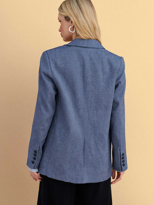 attrattivo Women's Blue Blazer attrattivo Women's Blue Blazer