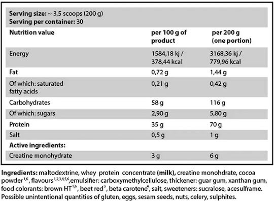 Yava Labs Complex Mass Pro με Γεύση Cookies & Cream 6kg