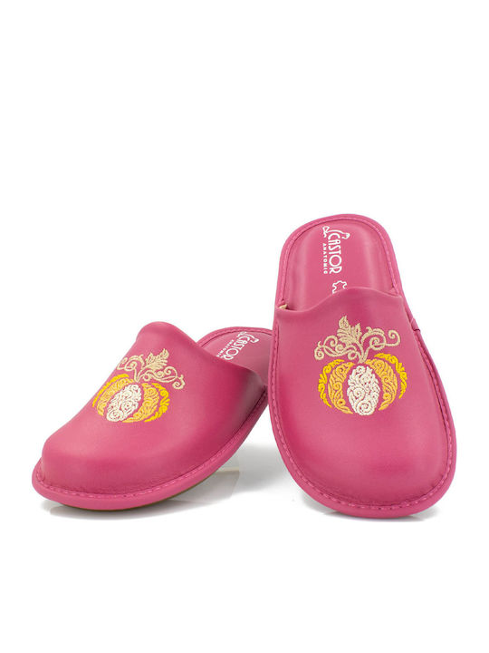 Anatomic Leather Women's Slippers Fuchsia