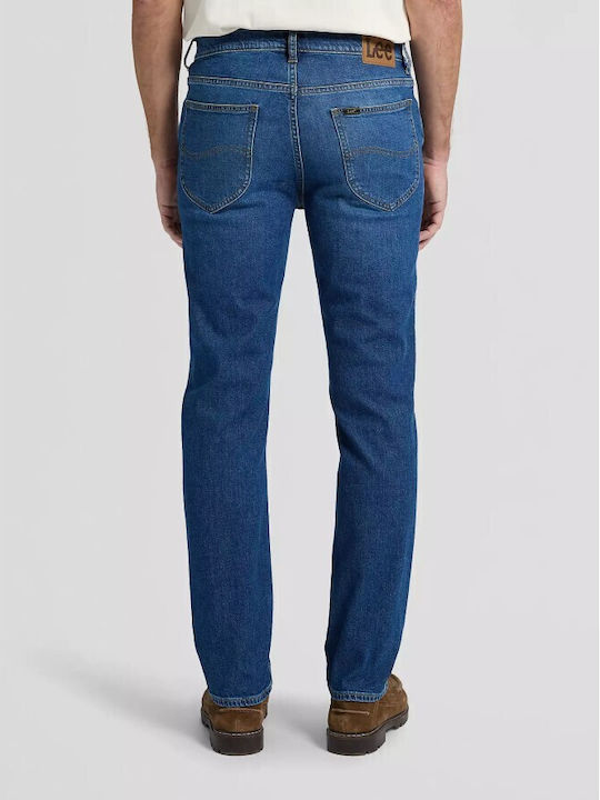 Men's Jeans Pants with Slim Straight Fit Blue