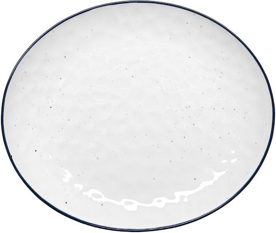 Estia Pebbles Πιάτο Ρηχό από Πορσελάνη Λευκό 28x24.3cm 6τμχ