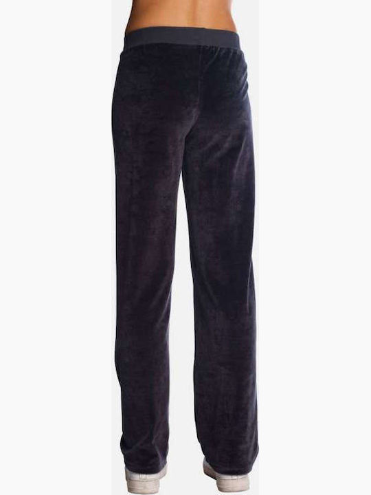 Hohe Taille Damen Jogginghosen mit Jogger Samt Grau