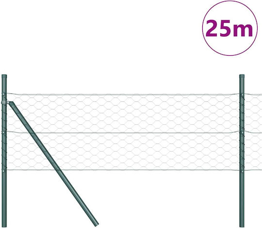 vidaXL Сет Зелено Телено Ограждение 0.5x25m