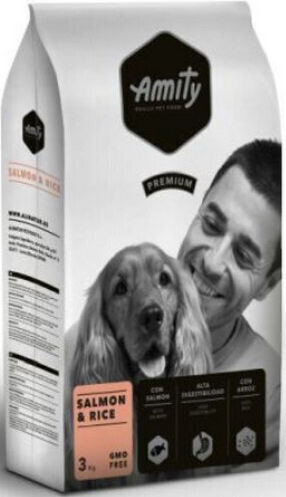 Amity Premium 15kg Dry Food for Dogs Gluten-Free, with Few Grains with Rice and Salmon