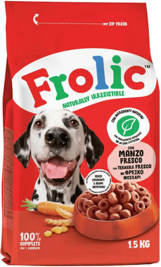 Pedigree Frolic Complete 1.5kg Trockenfutter für erwachsene Hunde mit Kalb