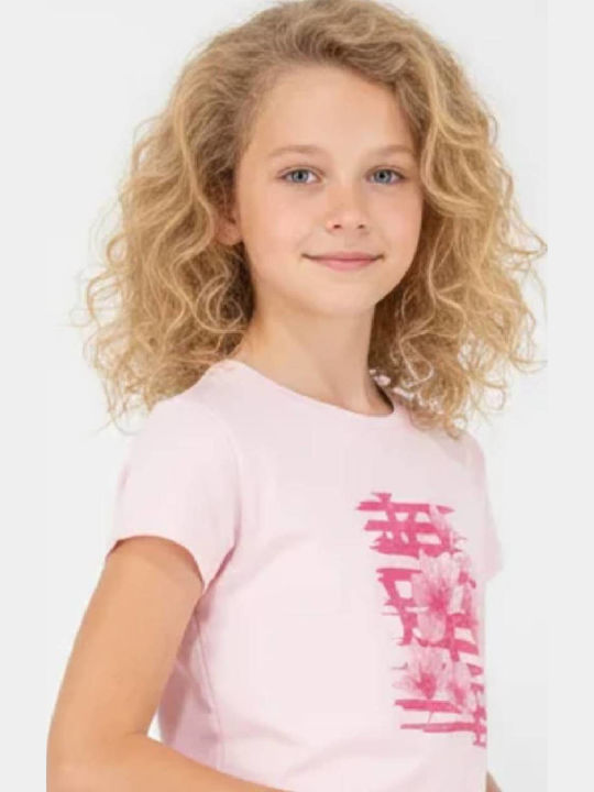 Kids Set with Leggings Summer 2 Pieces Pink-Fuchsia