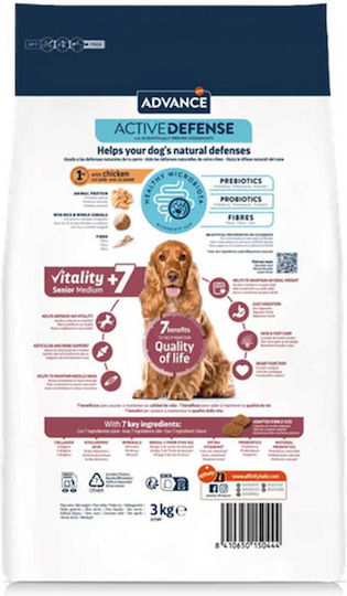 Affinity Advance Senior Medium 3kg Dry Food for Senior Medium Breed Dogs with Chicken and Rice