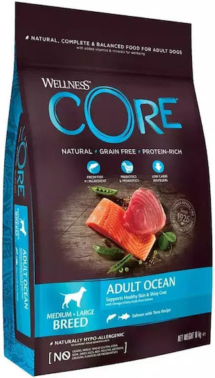 Wellness Core Adult Ocean 1.8kg Dry Food Grain-Free for Adult Medium & Large Breed Dogs with Salmon and Tuna