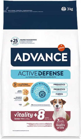Affinity Advance Senior Mini 3kg Ξηρά Τροφή για Ηλικιωμένους Σκύλους Μικρόσωμων Φυλών με Κοτόπουλο και Ρύζι