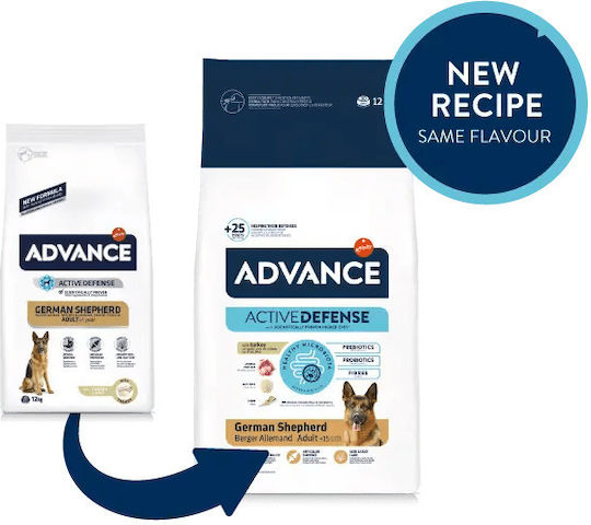 Affinity Advance German Shepherd 12kg Ξηρά Τροφή για Ενήλικους Σκύλους Μεγαλόσωμων Φυλών με Γαλοπούλα και Ρύζι