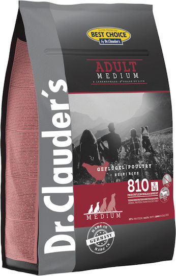 Dr.Clauder's Best Choice Adult Medium 4kg Dry Food Grain-Free & Gluten-Free for Adult Small & Medium Breed Dogs with Chicken