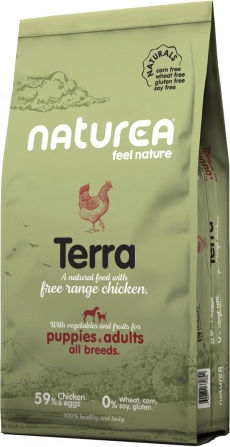 Naturea Naturals Terra 2kg Trockenfutter ohne Gluten für erwachsene Hunde mit Huhn