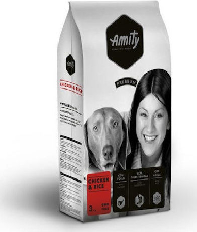 Amity 4kg Ξηρά Τροφή με Λίγα Σιτηρά για Ενήλικους Σκύλους Μεγαλόσωμων Φυλών με Κοτόπουλο και Ρύζι