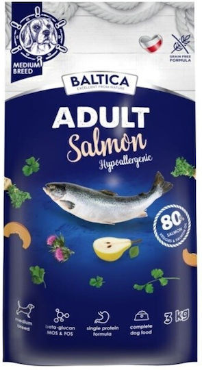 Baltica 3kg Trockenfutter für Hunde mittlerer Rassen mit Lachs
