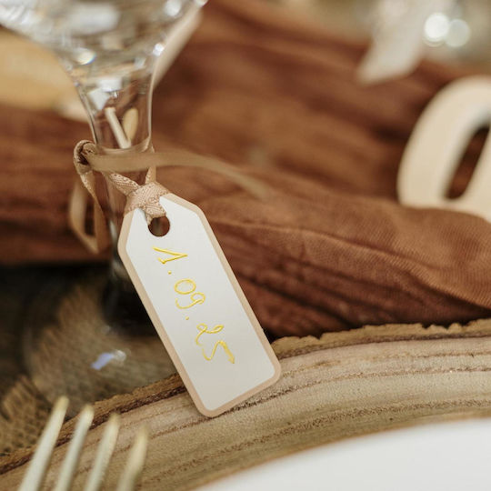 Beauty Home Față de Masă de Crăciun Bej 5x2 cm