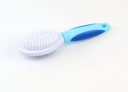 Brush for Misc Hair Lengths Double Sided for Coat Grooming Blue
