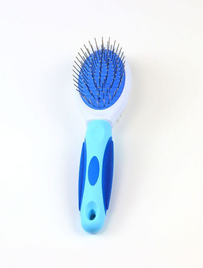 Brush for Misc Hair Lengths Double Sided for Coat Grooming Blue