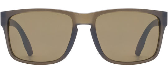 Uvex Cycling Glasses With Brown Frame And Dark Mirror Lenses